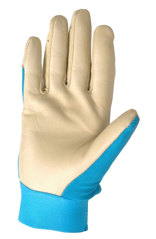 Wells Lamont Women's Hydrahyde Cowhide Gloves in Blue/Desert Tan