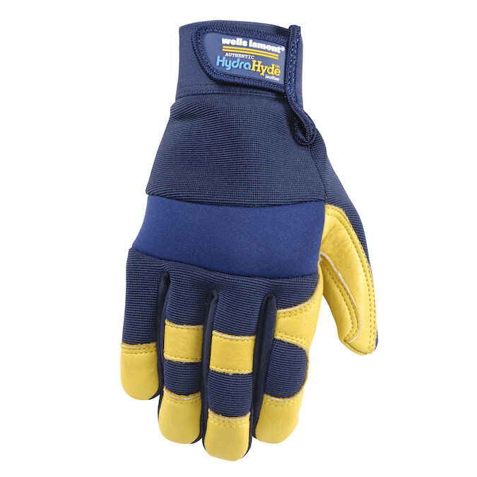 Wells Lamont Men's Hydrahyde Grain Cowhide Gloves in Blue