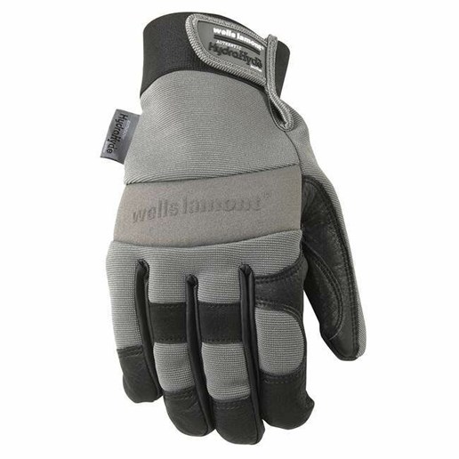 Wells Lamont Hybrid Leather Palm Winter Glove in Tan/Black