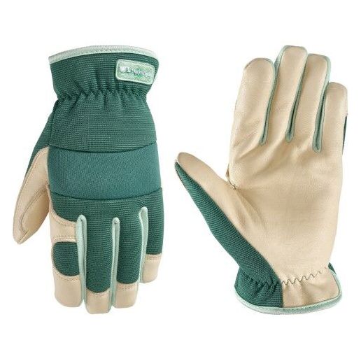 Wells Lamont Women's HydraHyde Leather Hybrid Open Cuff Gloves in