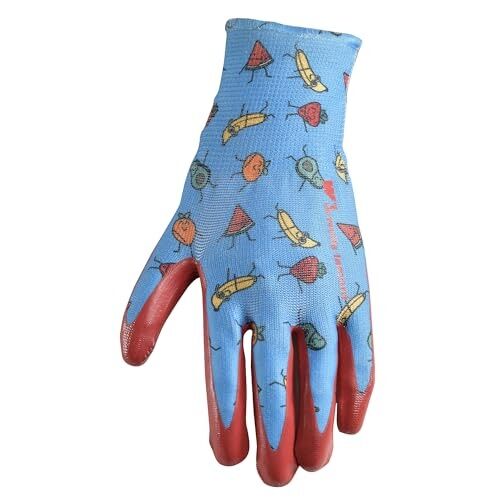 Wells Lamont Kids' Nitrile Coated Grip Glove in Blue