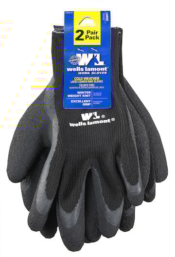 Wells Lamont Men's Winter Weight Latex 2 Gloves (2-Pack)