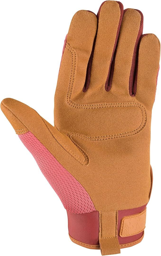 Wells Lamont Women's High Dexterity Breathable Work And Gardening Glove in Neo Rose