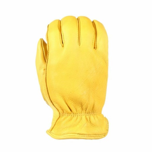 Wells Lamont Men's Insulated Gold Grain Deerskin Gloves in Gold
