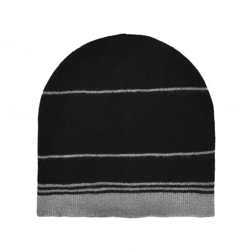 Grand Sierra Men's Reversible Acrylic Knit Striped Beanie