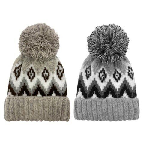 Grand Sierra Women's Boucle Knit Cuff Hat With Pom