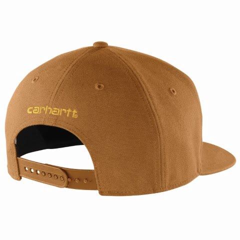 Carhartt Men's Firm Duck Flat Brim Cap in Carhartt Brown