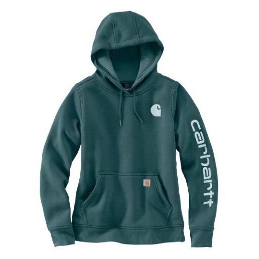 Carhartt Women's Relaxed Fit Midweight Logo Sleeve Graphic Hoodie