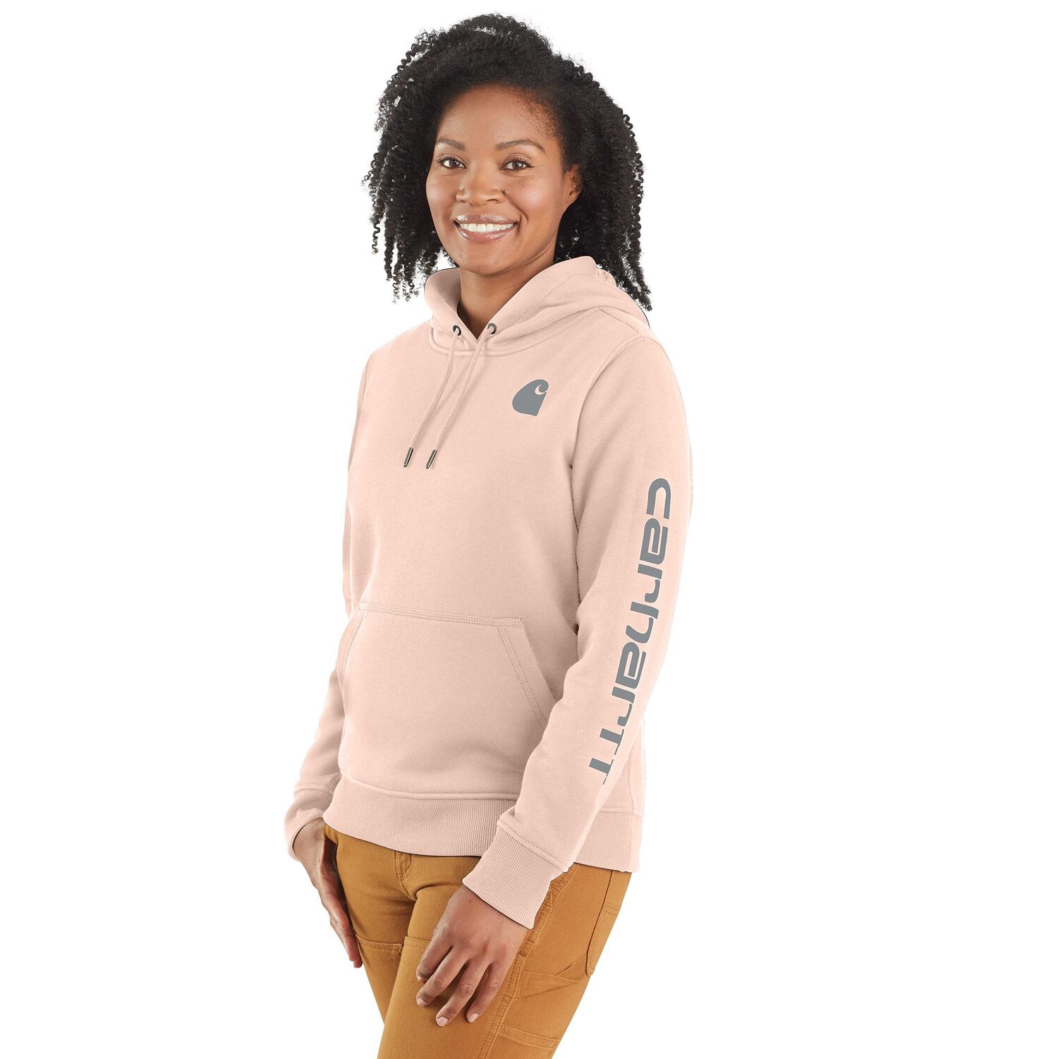 Carhartt Women's Relaxed Fit Midweight Logo Sleeve Graphic Sweatshirt