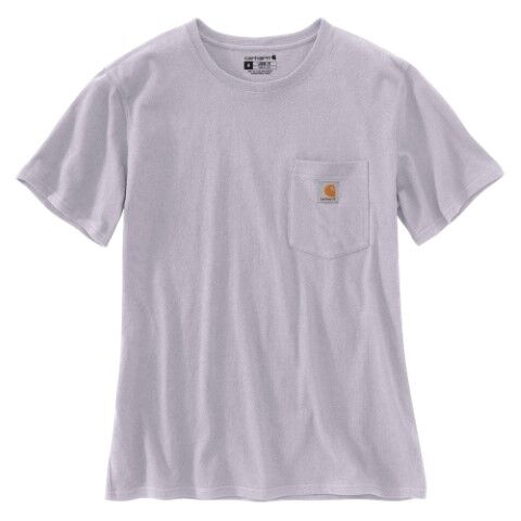 Carhartt Women's Loose Fit Heavyweight Short Sleeve Pocket T-Shirt in Lilac Haze
