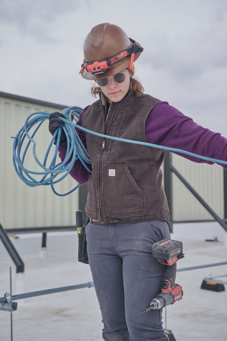 Carhartt Women's Loose Fit Heavyweight Long Sleeve Logo Sleeve Graphic T-Shirt