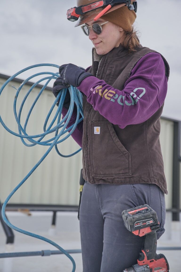 Carhartt Women's Loose Fit Heavyweight Long Sleeve Logo Sleeve Graphic T-Shirt