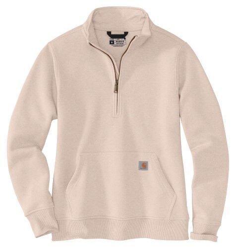 Carhartt Women's Relaxed Fit Midweight 1/4 Zip Mock Neck Sweatshirt