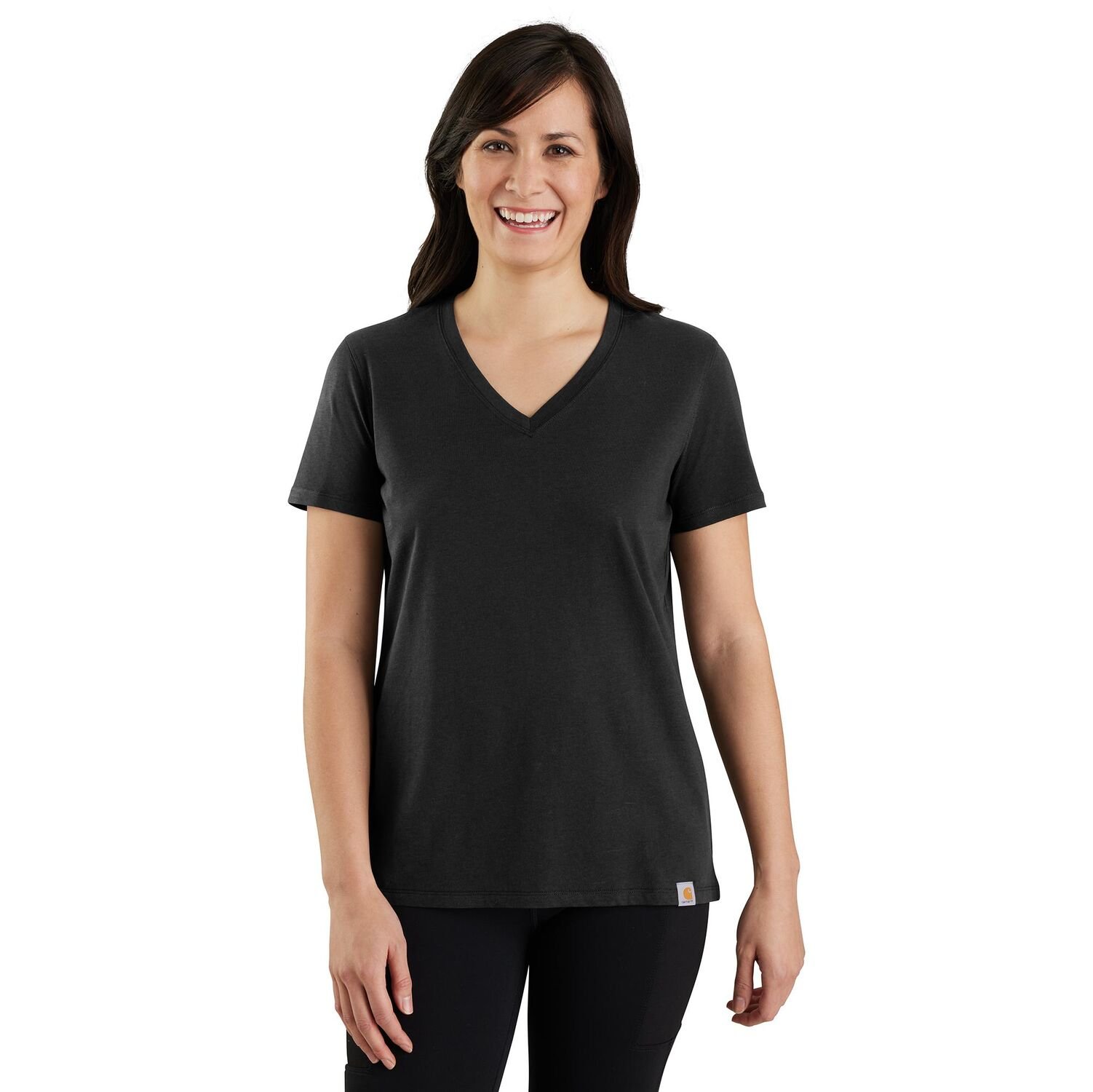 Carhartt Women's TENCEL Fiber Series Relaxed Fit Short Sleeve V-Neck T-Shirt