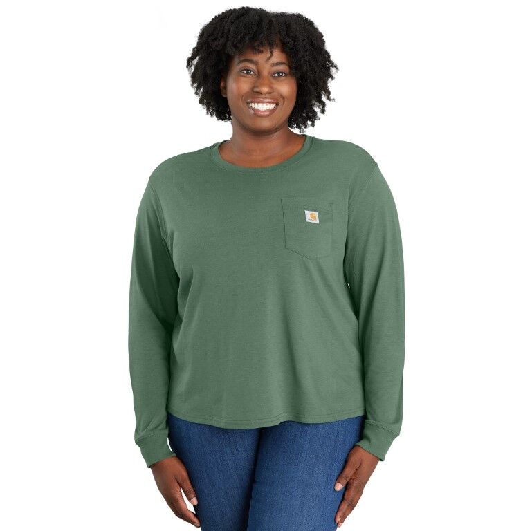 Carhartt Women's TENCEL Fiber Series Loose Fit Long-Sleeve Pocket T-Shirt