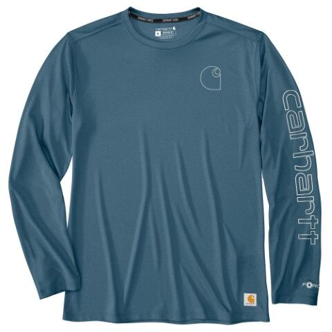 Carhartt Men's Force Sun Defender Lightweight Long Sleeve Logo Graphic T-Shirt