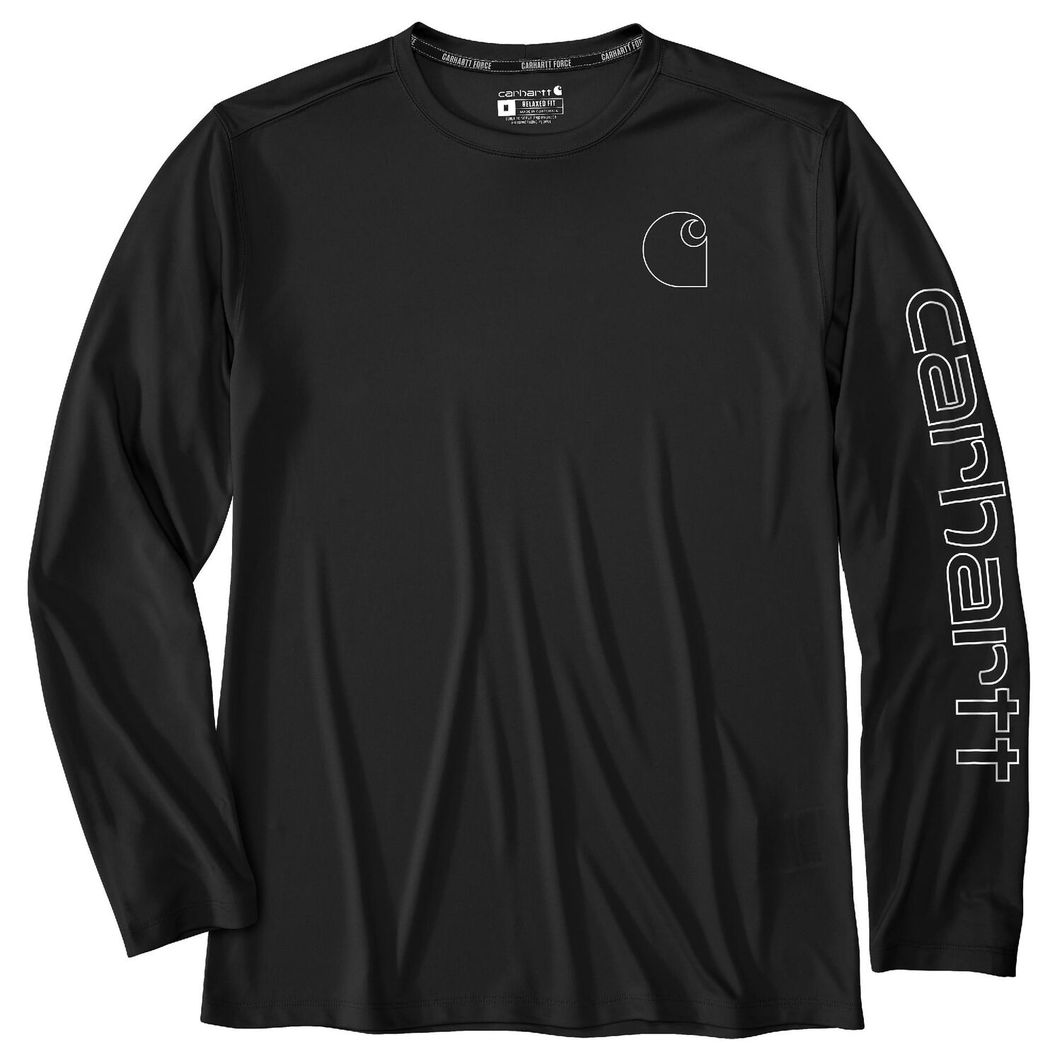 Carhartt Men's Force Sun Defender Lightweight Long Sleeve Logo Graphic T-Shirt