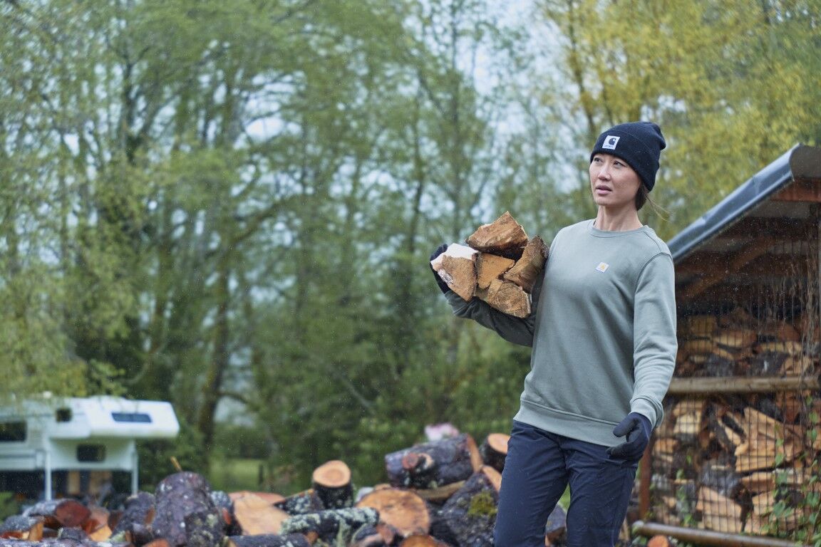 Carhartt Women's TENCEL Fiber Series Relaxed Fit French Terry Crewneck Sweatshirt