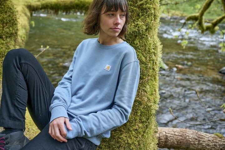 Carhartt Women's TENCEL Fiber Series Relaxed Fit French Terry Crewneck Sweatshirt