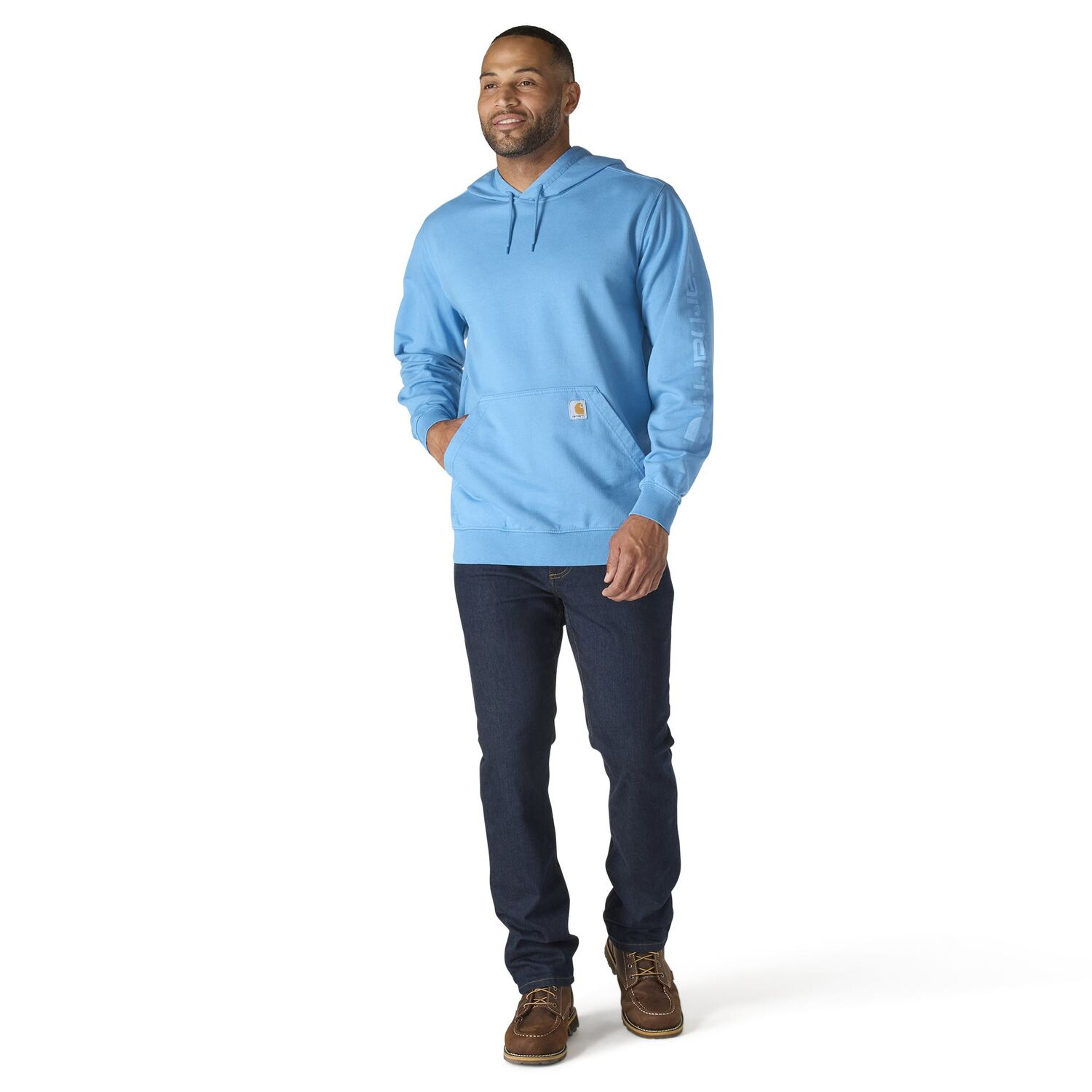 Carhartt Men's Re-Engineered Relaxed Fit Midweight Garment Dyed French Terry Graphic Sweatshirt