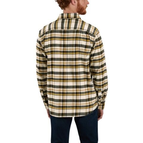 Carhartt Men's Rugged Flex Relaxed Fit Midweight Flannel Long Sleeve Plaid Shirt
