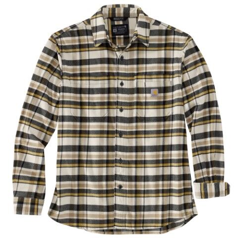Carhartt Men's Rugged Flex Relaxed Fit Midweight Flannel Long Sleeve Plaid Shirt