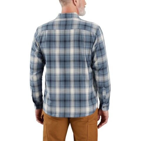 Carhartt Men's Rugged Flex Relaxed Fit Lightweight Long Sleeve Shirt in Thundercloud