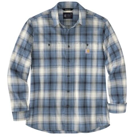 Carhartt Men's Rugged Flex Relaxed Fit Lightweight Long Sleeve Shirt in Thundercloud
