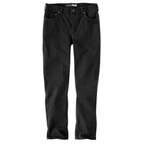 Carhartt Men's Rugged Flex Slim Fit Duck Tapered 5-Pocket Pant in Black