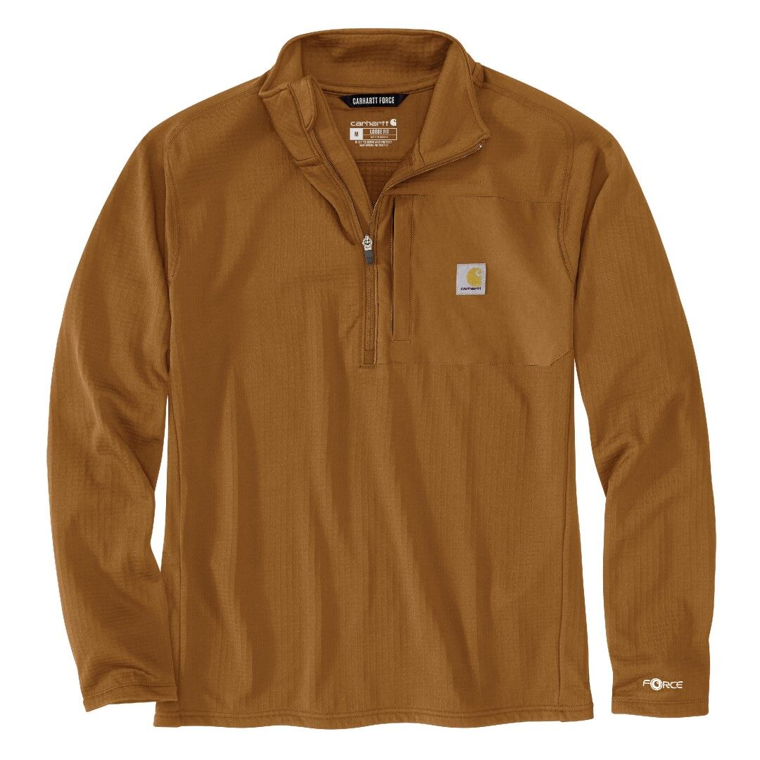 Carhartt Men's Force Relaxed Fit Mock Neck 1/2 Zip T-Shirt