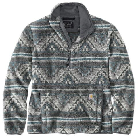 Carhartt Women's Loose Fit Fleece Pullover in Yellowtail Mountain Print Shadow