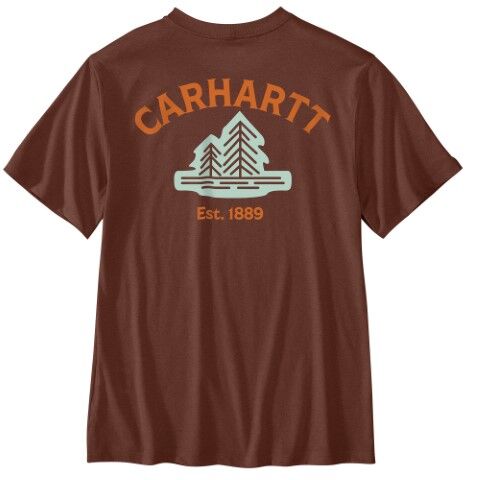Carhartt Men's Relaxed Fit Lightweight Short Sleeve Pocket Tree Graphic T-Shirt