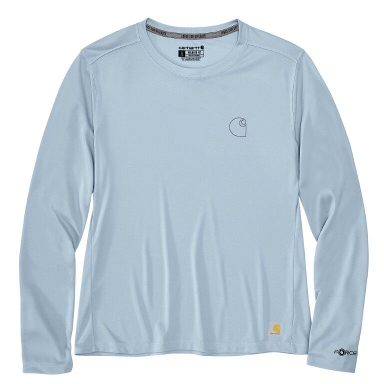 Carhartt Women's Force Sun Defender Relaxed Fit Lightweight Long Sleeve Logo Graphic T-Shirt