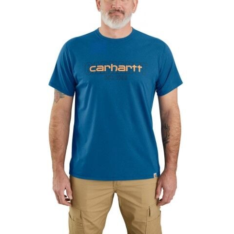 Carhartt Men's Carhartt Force Relaxed Fit Short Sleeve Logo Graphic T-Shirt