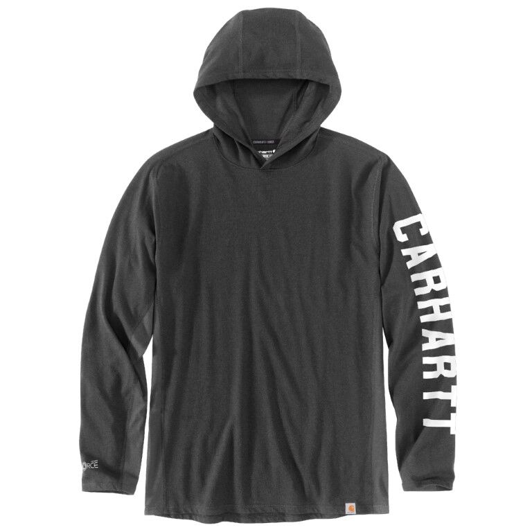 Carhartt Men's Carhartt Force Relaxed Fit Long Sleeve Logo Graphic Hooded T-Shirt
