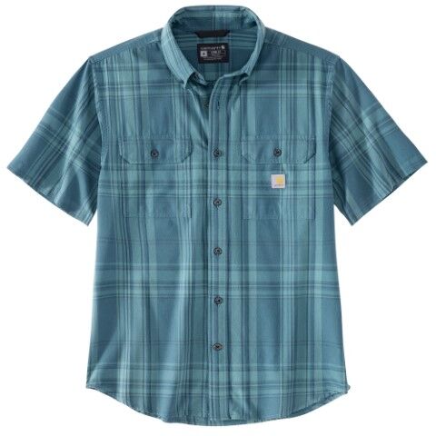 Carhartt Men's Loose Fit Midweight Short Sleeve Plaid Shirt