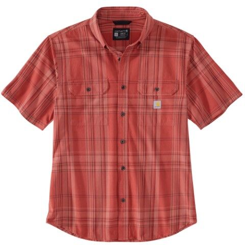 Carhartt Men's Loose Fit Midweight Short Sleeve Plaid Shirt