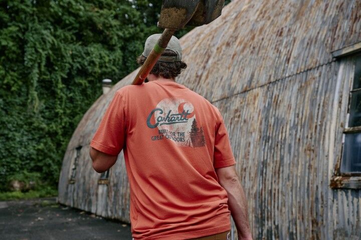 Carhartt Men's Relaxed Fit Lightweight Short Sleeve Pocket Camp Graphic T-Shirt