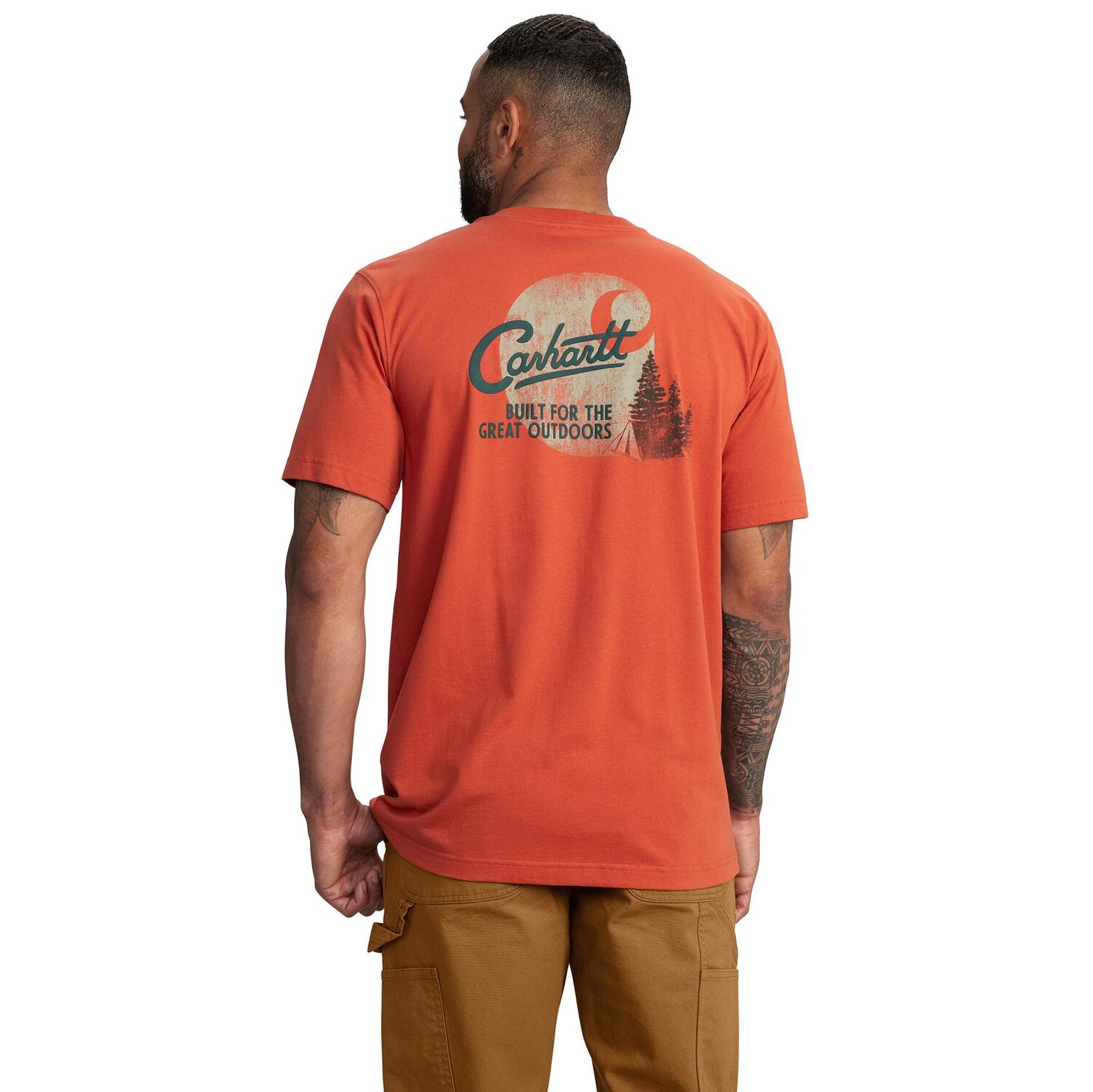 Carhartt Men's Relaxed Fit Lightweight Short Sleeve Pocket Camp Graphic T-Shirt