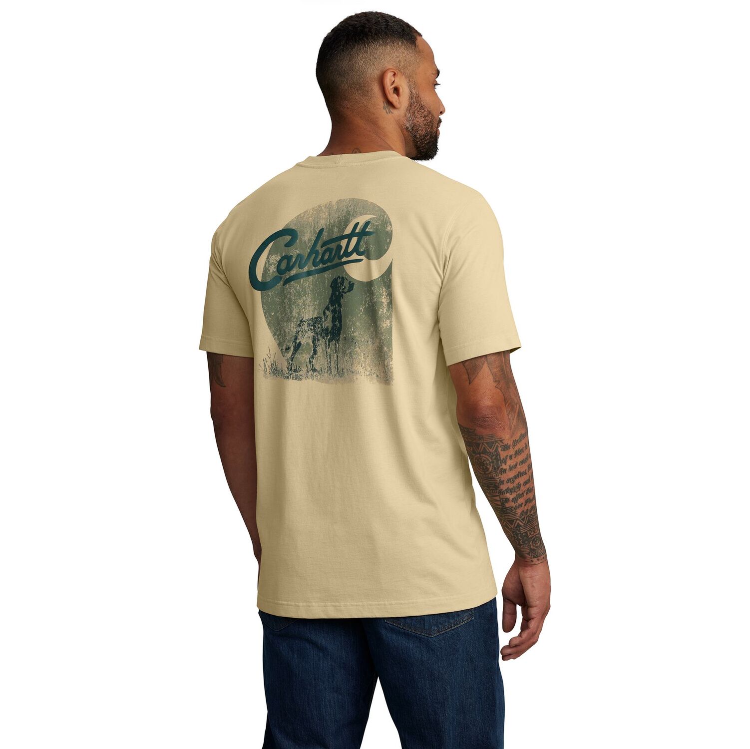 Carhartt Men's Relaxed Fit Lightweight Short Sleeve Pocket Dog Graphic T-Shirt