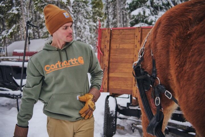 Carhartt Men's Rain Defender Loose Fit Midweight Logo Graphic Sweatshirt