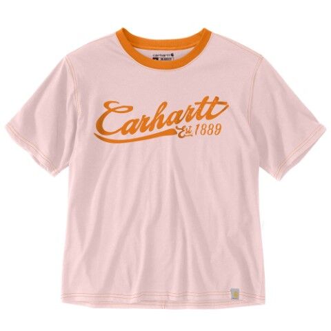 Carhartt Women's TENCEL Fiber Series Loose Fit Short Sleeve Ringer Graphic T-Shirt