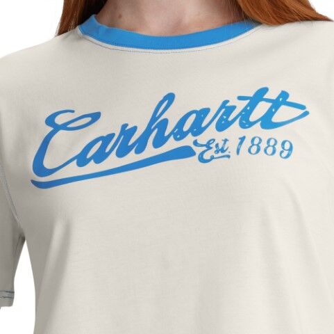 Carhartt Women's TENCEL Fiber Series Loose Fit Short Sleeve Ringer Graphic T-Shirt