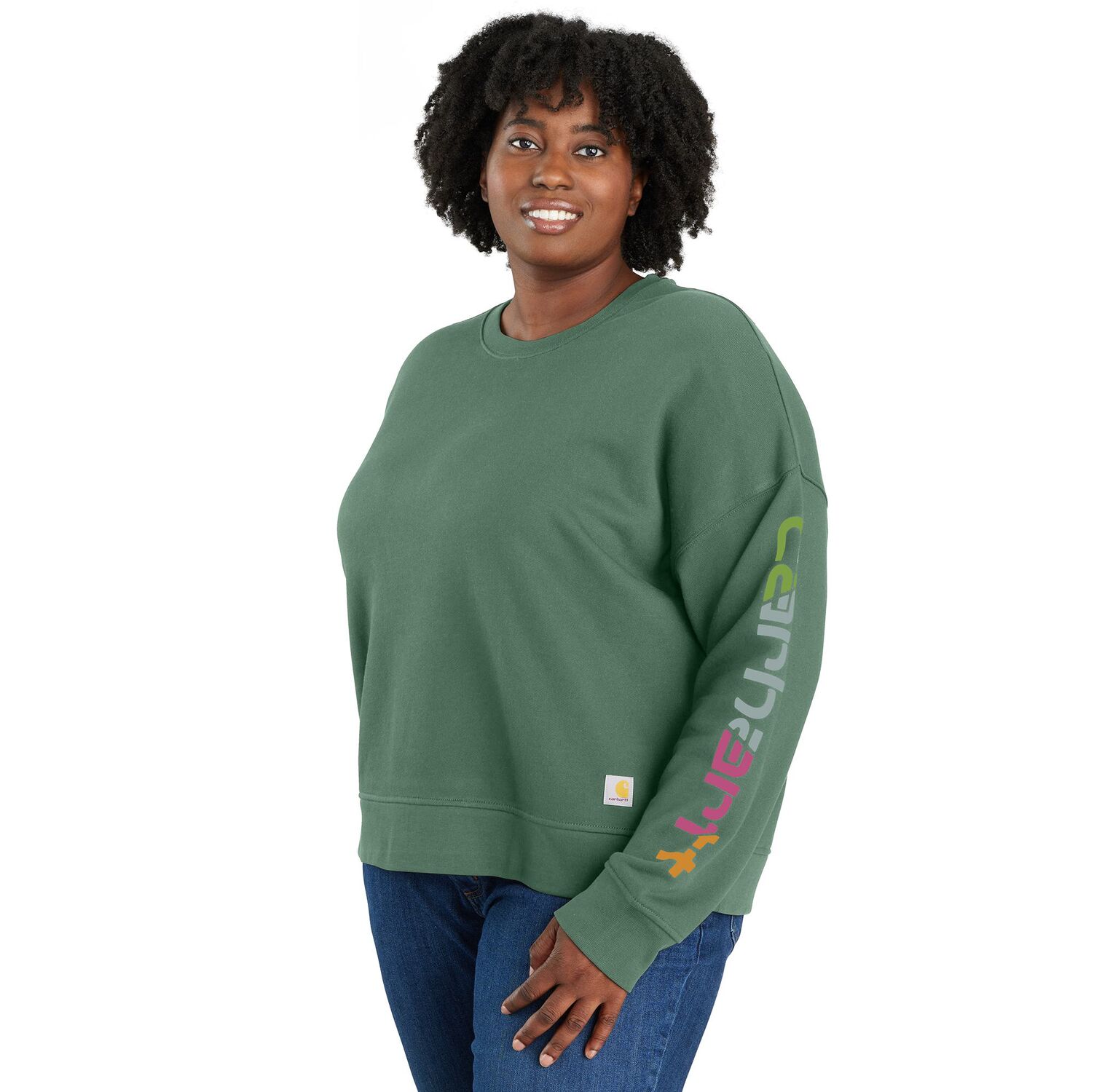 Carhartt Women's TENCEL Fiber Series Loose Fit Sleeve Graphic Sweatshirt