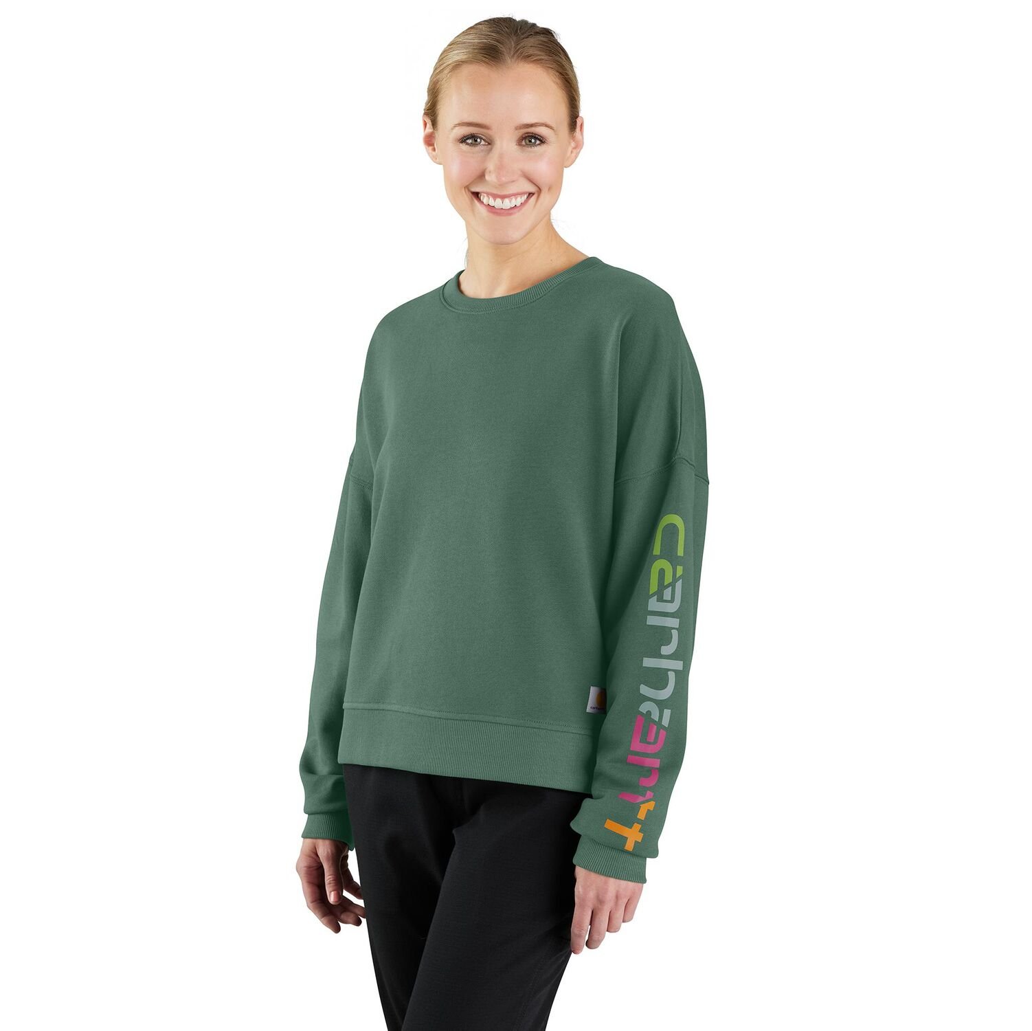 Carhartt Women's TENCEL Fiber Series Loose Fit Sleeve Graphic Sweatshirt