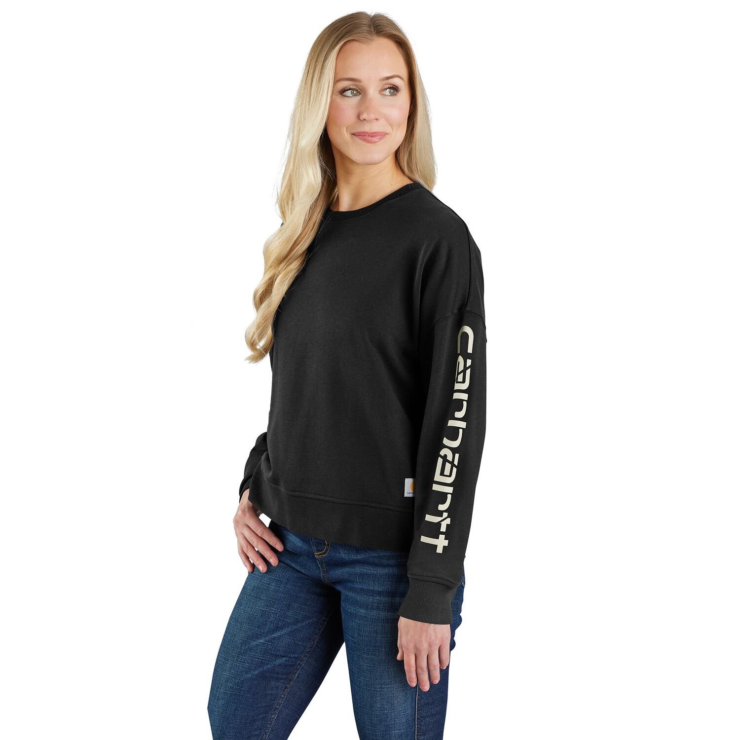 Carhartt Women's TENCEL Fiber Series Loose Fit Sleeve Graphic Sweatshirt