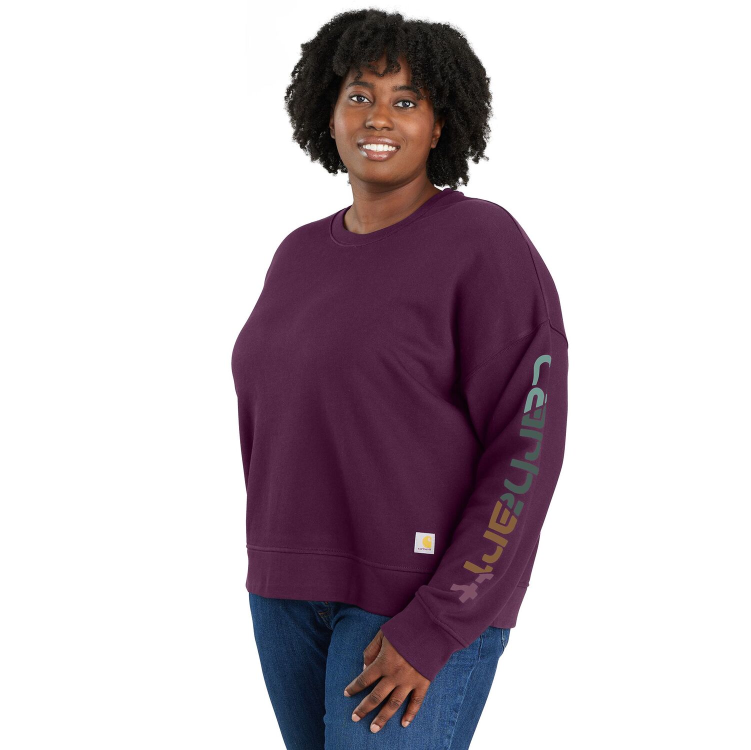 Carhartt Women's TENCEL Fiber Series Loose Fit Sleeve Graphic Sweatshirt