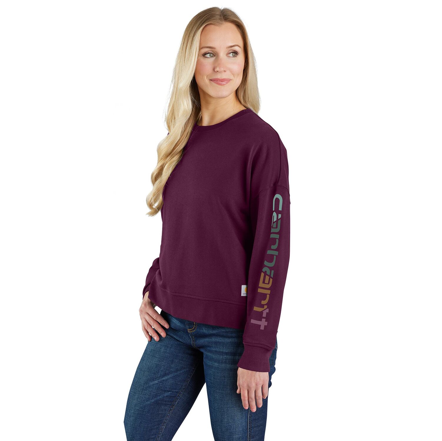 Carhartt Women's TENCEL Fiber Series Loose Fit Sleeve Graphic Sweatshirt