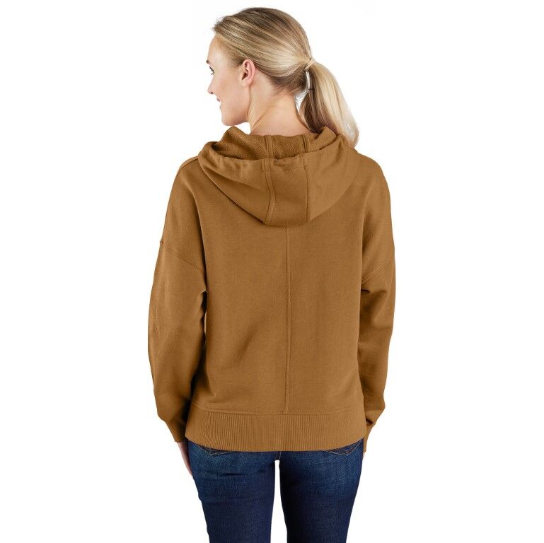 Carhartt Women's TENCEL Fiber Series Loose Fit Fall Graphic Hooded Sweatshirt in Carhartt Brown