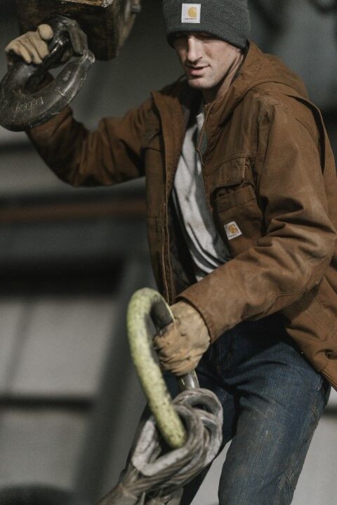 Carhartt Men's Full Swing Loose Fit Washed Duck Insulated Active Jac